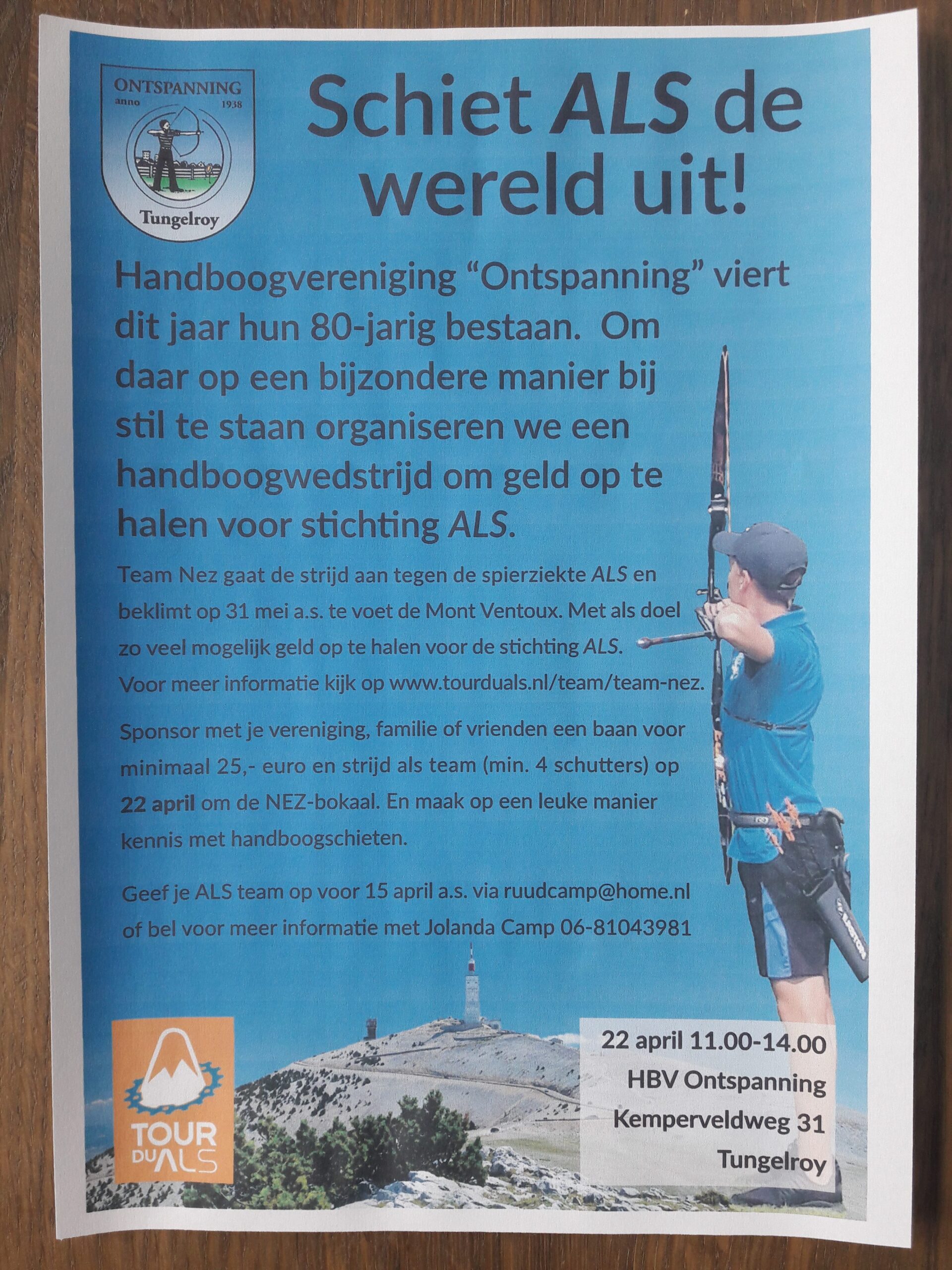 22 april Schiet ALS de wereld uit