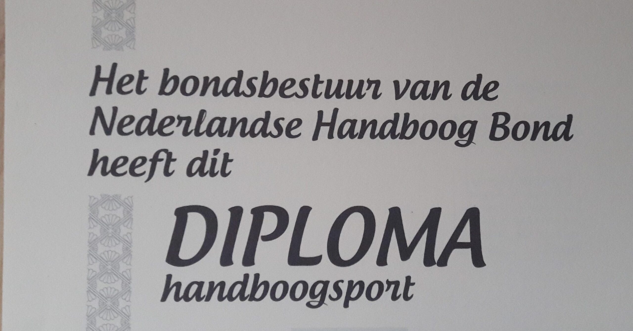 17 november Diploma schieten